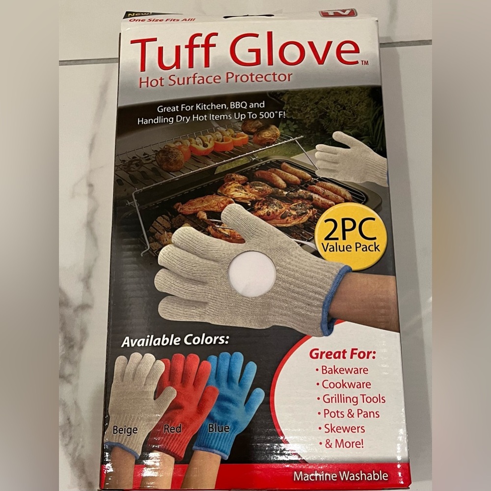 Heat-Resistant Kitchen Glove - Beige (2PC)